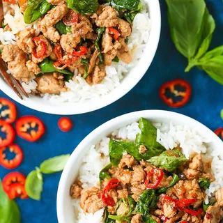 Thai Basil Chicken Bowls